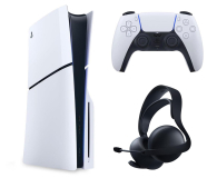 Konsola PlayStation Sony PlayStation 5 Slim + Pulse Elite Midnight Black
